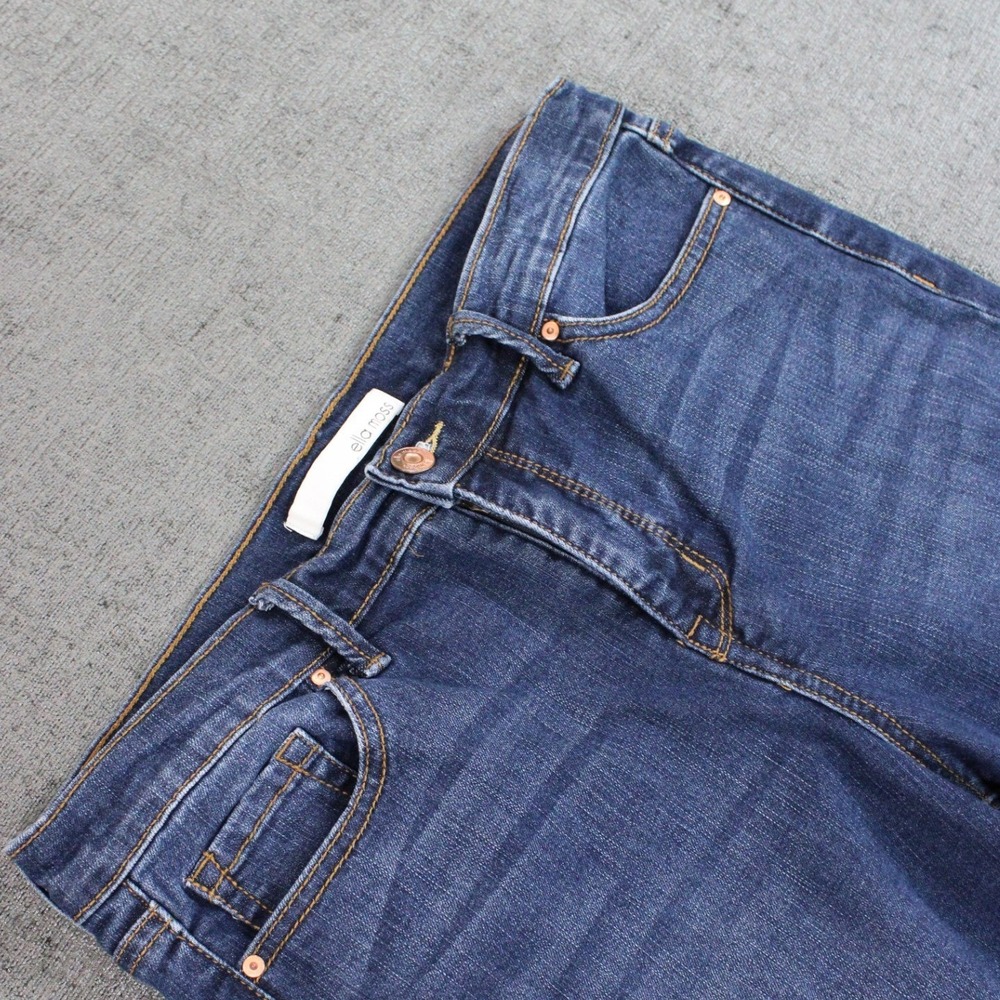 Ella Moss Womens Size 8 Straight Leg Jeans Dark Wash Stretch Denim Blue